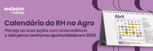 calendário aberto no mês de abril no canto direito da tela e o restante da arte contém texto